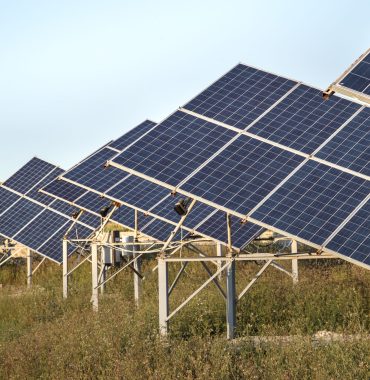 photovoltaics in solar power station energy from natural. Close-up.